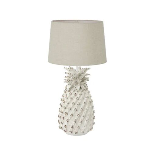 PINEAPPLE CERAMIC TABLE LAMP BASE WHITE - BASE ONLY By Emac Lawton