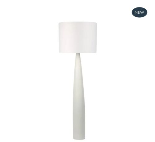 SAMSON FLOOR LAMP BASE WITH SHADE WHITE by Florabelle Living
