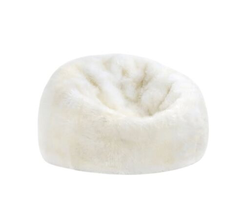 Long Wool Bean Bag By Fibre By Auskin IVORY 92 X 92 CM