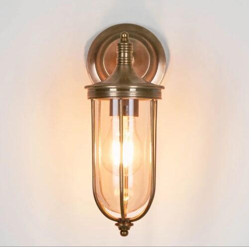** pre order NOOSA OUTDOOR WALL LIGHT ANTIQUE BRASS By Emac & Lawton Due 19 Feb
