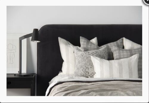 Fully upholstered Bianca Bedhead - King Plush Charcoal FREE DELIVERY MELBOURNE