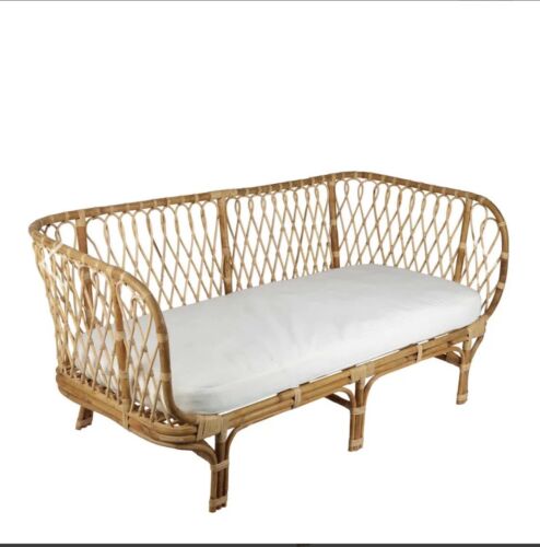 Gato Natural Rattan 3 Seater Sofa With Cushions