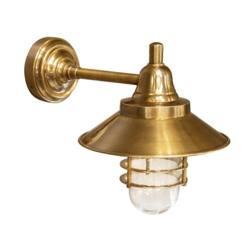 CLARK OUTDOOR WALL LIGHT ANTIQUE BRASS By Emac & Lawton