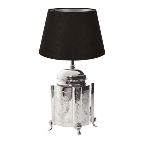 KENSINGTON TABLE LAMP BASE LARGE SHINY NICKEL-BASE ONLY