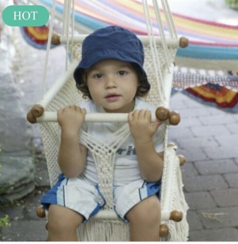 Luxury macrame baby chair / swing NATURAL - Handmade in Central America