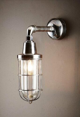 STARBOARD OUTDOOR WALL LIGHT ANTIQUE SILVER By Emac & Lawton