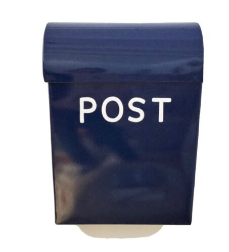LOCKABLE POST BOX – LARGE MAIL BOX - Navy Blue   28 cm x 37 cm x 17 cm