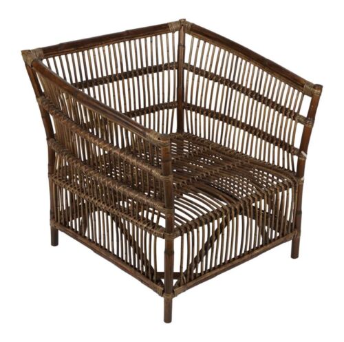 ALABAMA RATTAN ARMCHAIR DARK ANTIQUE