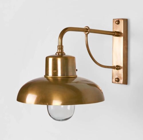 BRIDGEWATER OUTDOOR WALL LIGHT BRASS By Emac & Lawton