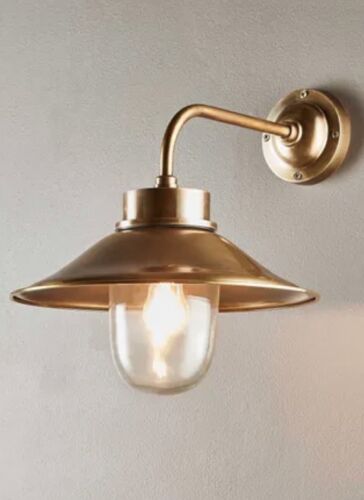 SANDHURST OUTDOOR WALL LIGHT ANTIQUE BRASS  Emac Lawton