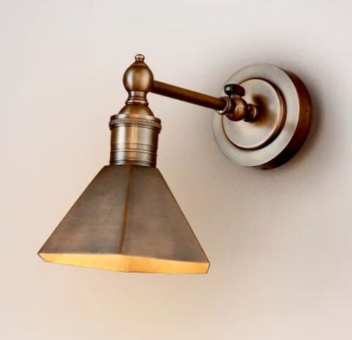 MAYFAIR WALL LIGHT WITH METAL SHADE ANTIQUE BRASS By Emac & Lawton
