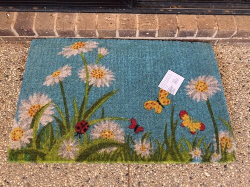 LUXURY THICK  DOOR MAT / DOORMAT Butterflies -80X 50CM -100% COCONUT FIBRE