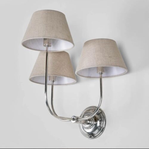 TRILOGY WALL LIGHT BASE (BASE ONLY) ANTIQUE SILVER By Emac & Lawton