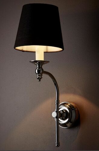 SOHO CURVED WALL LIGHT BASE SHINY NICKEL By Emac & Lawton