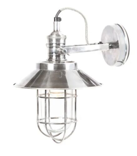 MAINE WALL LIGHT ANTIQUE SILVER By Emac & Lawton
