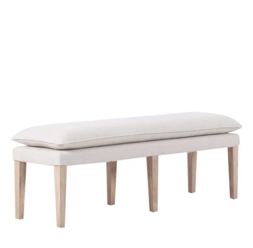 OSAKA OAK BENCH WHITE - By Florabelle Living