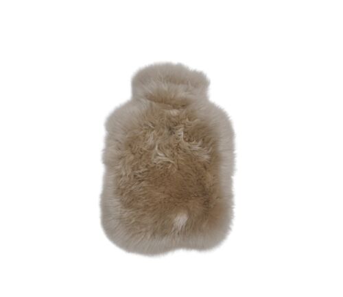 GENUINE 100% AUSTRALIAN Long Wool Hot Water Bottle Cover - Nappa Brown