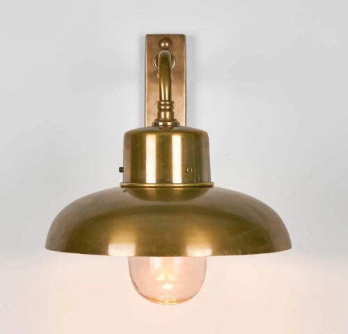 BRIDGEWATER OUTDOOR WALL LIGHT BRASS By Emac & Lawton