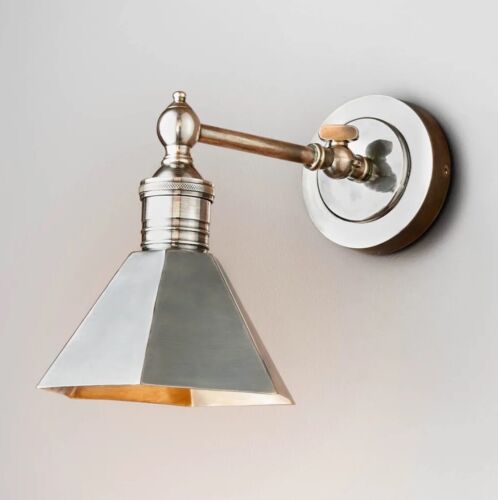 MAYFAIR WALL LIGHT WITH METAL SHADE ANTIQUE SILVER By Emac & Lawton