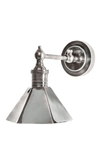 MAYFAIR WALL LIGHT WITH METAL SHADE ANTIQUE SILVER By Emac & Lawton