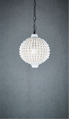 KASBAH BEADED CEILING PENDANT WHITE 35 X 40 CM