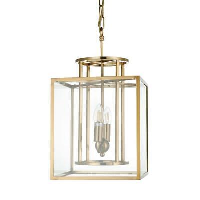 Small Steel & Glass Concord Pendant in brass finish
