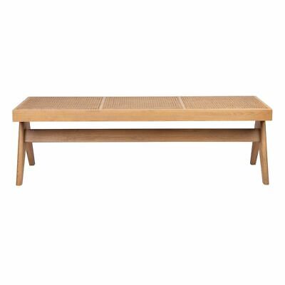 Cuban Rattan Bench Ottoman Natural by Cafe Lighting