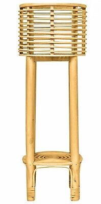 Tall Rattan Planter Island in Natural Finish - 25x25x70cm