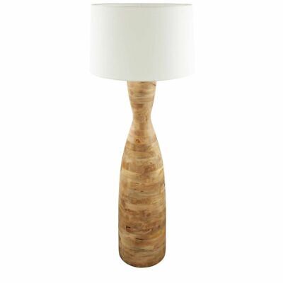 ESRAJ NATURAL TURNED WOOD FLOOR LAMP INCLUDING SHADE By Emac & Lawton