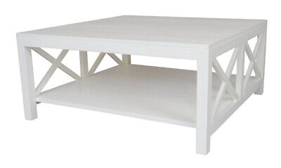 Catalina Crossed White Coffee Table RRP $1648