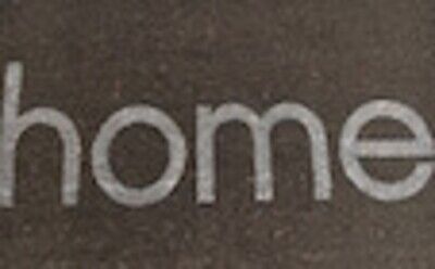 PVC Backed Coir /  Entrance Doormat Outdoor Mat Grey "HOME" 45 x 75 x 2 cm