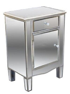FRENCH STYLE MIRRORED BEDSIDE TABLE - LAST ONE ONLY ONE LEFT - 54X36.5X77 CM