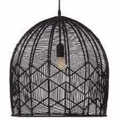 Kudu Paper Lightshade - Black with Electrical Fittings 53H
