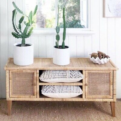 MT Markets Weave TV Unit - 40cm W by 130cm D by 56cm H