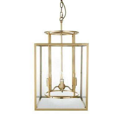 Large Steel Glass Concord Pendant brass finish - RRP$1445.00