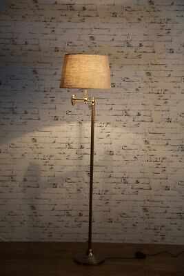 MACLEAY FLOOR LAMP ANTIQUE BRASS BASE WITH SHADE Emac & Lawton By Florabelle