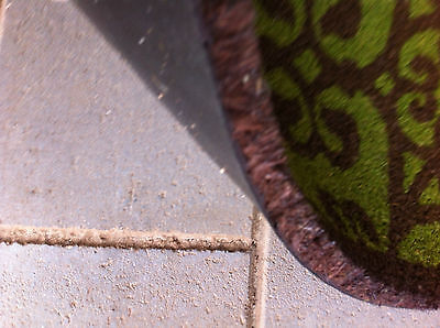 COIR DOOR MAT BROWN AND GREEN PRINT  WITH PVC BACK 45 X 75 CM