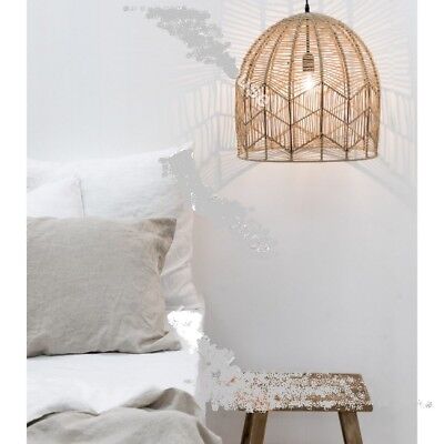 Kudu Lightshade - Paper Natural  with Electrical Fittings D 43 cm x H 53cm