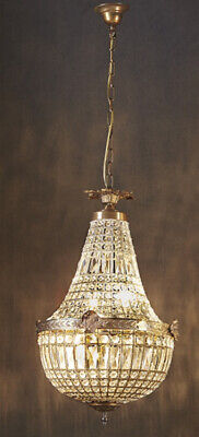 Stunning Empire Style Crystal basket chandelier MEDIUM  77 H X 42 DIA CM