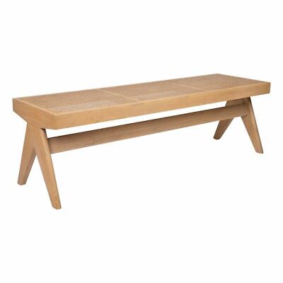 Cuban Rattan Bench Ottoman Natural by Cafe Lighting