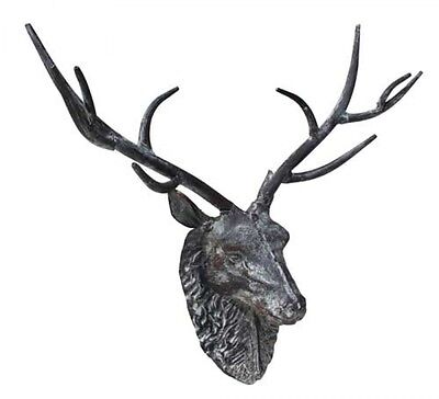 METAL WALL DECOR / PLAQUE "ANTLER DEER" 43x34x16 cm