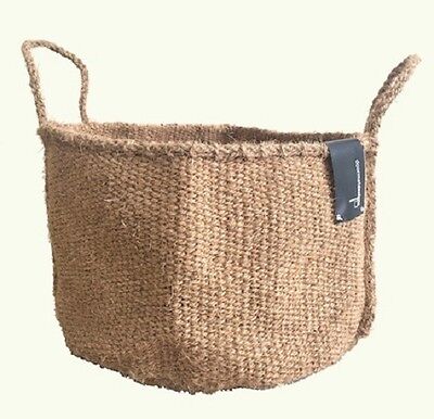 LARGE  NATURAL COIR BAG WITH HANDLES - 31 H x 52 W cm