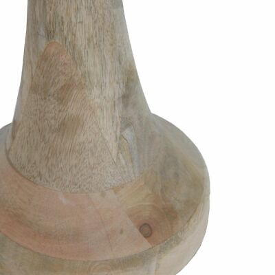 LANCIA LARGE BASE ONLY LIGHT NATURAL TURNED WOOD FLOOR LAMP