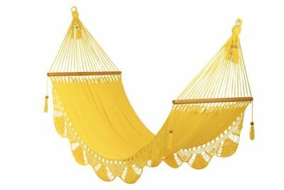 LARGE YELLOW HAND MADE HAMMOCK  FROM CENTRAL AMERICA - W=105cm L=465cm