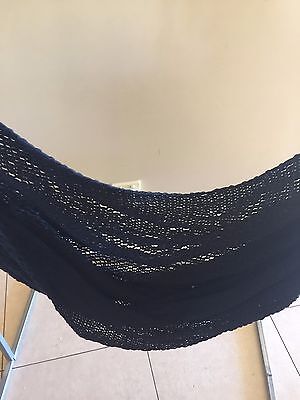 LARGE NAVY BLUE HANGING HAMMOCK HANDMADE