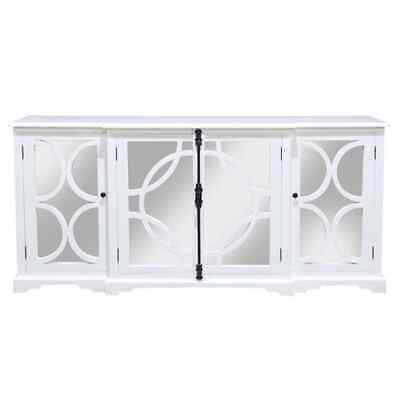 Hamptons Keats Sideboard White with Mirror Backing  200x51x91cmh