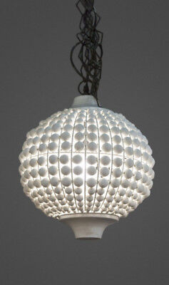 KASBAH BEADED CEILING PENDANT WHITE 35 X 40 CM