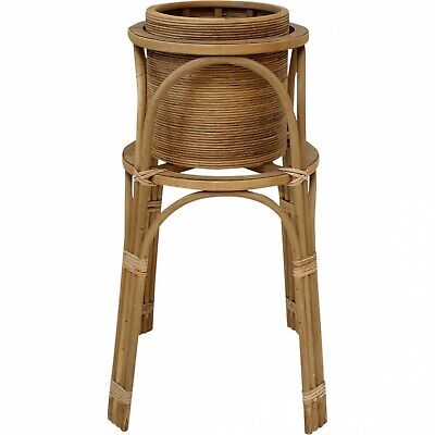 Bamboo Planter in natural finish Stand with pot holder Coastal Hamptons 60x26cm