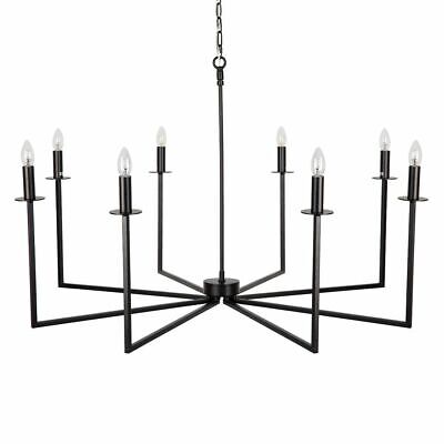 Black 8 Arm Cohen Iron Chandelier