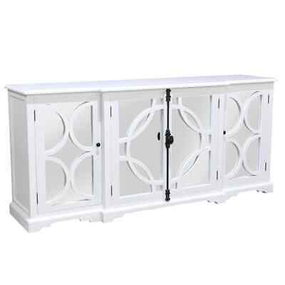 Hamptons Keats Sideboard White with Mirror Backing  200x51x91cmh